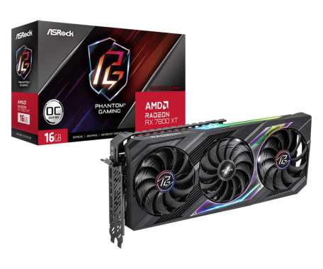 ASROCK AMD Radeon RX 7800 XT Phantom Gaming 16GB OC GDDR6 256-bit