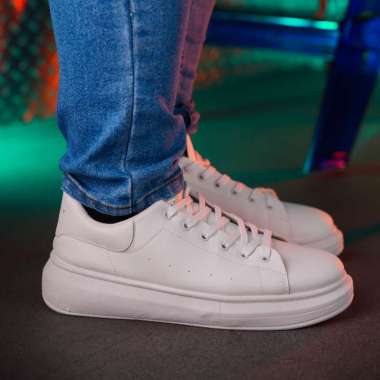 PAULMAY - Sepatu Sneakers Pria Wanita Orlando White 40 White