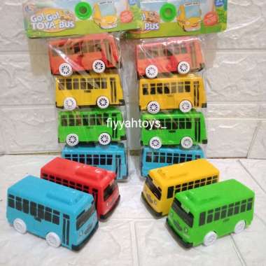 Mainan mobil bus tayo set isi 4 - Gogo toya bus