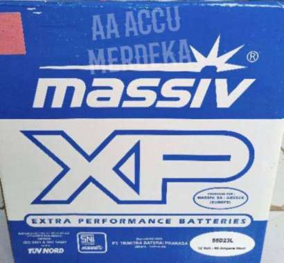 Aki Mobil Massiv XP 55D23L - Kapasitas 60Ah, Sertifikasi SNI dan JIS