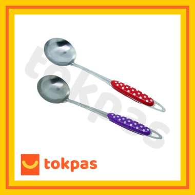Irus Stainless Polkadot Sendok Sayur Ungu