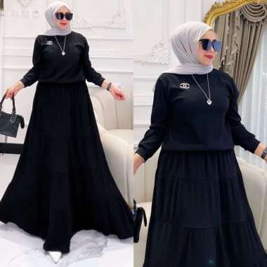 FBT Gamis Bahan Cringkel Viral NABILA DRESS CRINKLE AIRFLOW Dress Wanita Terbaru 2023 Baju Muslim Wa