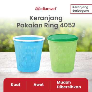 Keranjang Pakaian Ring 4052 Tutup- Laundry Basket - Keranjang Baju Coklat
