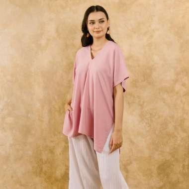 Clairo Blouse Sea Pink - Atasan Rayon Nyaman Merah Muda Pink