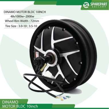 Dinamo bldc 10inch 48v 1000w-2000w electric scooter hub motor ring10" Multivariasi