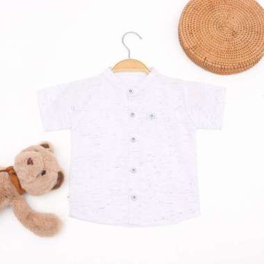 kemeja anak laki-laki baju bayi anak model baju koko kode LE2032 L UNGU MUDA