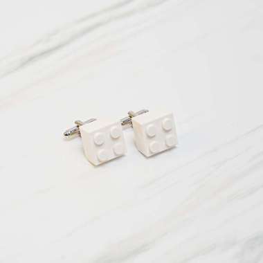 Houseofcuff Cufflinks Kancing Manset French Cuff Lego Brick Putih