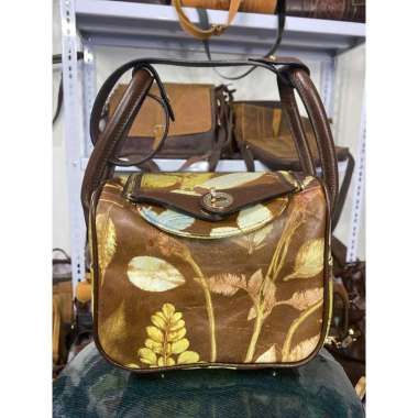 Mivaso tas wanita linda eccoprint kulit asli ecco print coklat