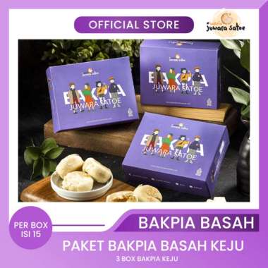 [ 3 BOX ] PAKET BAKPIA BASAH RASA KEJU - BAKPIA JUWARA SATOE