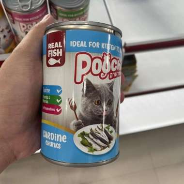 POOCHA Kaleng 400 Gram Makanan Basah Kucing Wet Food Cat Food Basah 490 - PCHA Sardines