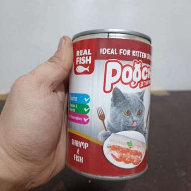 POOCHA Kaleng 400 Gram Makanan Basah Kucing Wet Food Cat Food Basah 490 - PCHA ShrimpFish