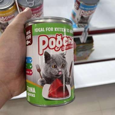 POOCHA Kaleng 400 Gram Makanan Basah Kucing Wet Food Cat Food Basah 490 - PCHA Tuna