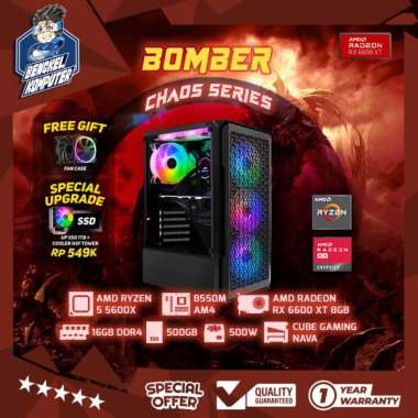 PC CHAOS SERIES | BOMBER | AMD RYZEN 5 5600X | RX 6600 XT 8GB PC ONLY - DEFAULT