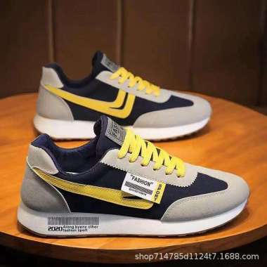 MIVASO Sepatu Sneakers Sport Pria ELVE Fashion Man IMPORT 42 KUNING