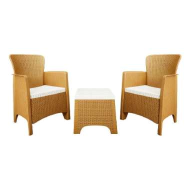 Meja Kursi Set Teras Plastik Club (Bentley)