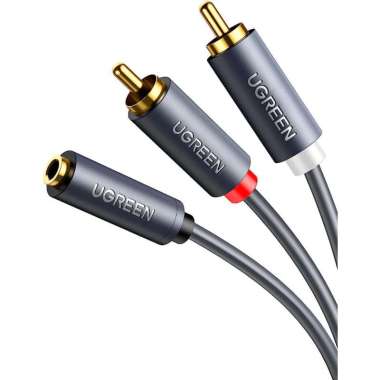 Ugreen Kabel Audio Stereo 2RCA To Jack 3.5mm Female For TV DVD Speaker Laptop Headphone