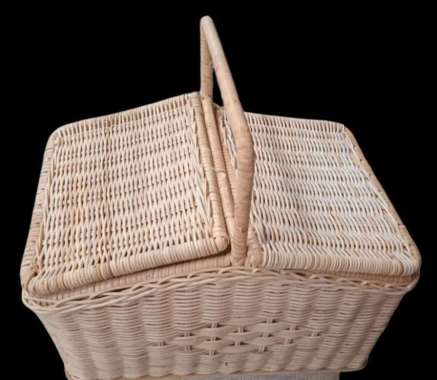 Keranjang Piknik Rotan|Box Makanan |Wadah Piknik Rotan|Keranjang Rotan
