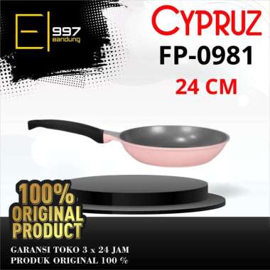 CYPRUZ Fry Pan FP0981 / FP 0981 Ceramic Diecast Induksi Pan 24 CM - Pink