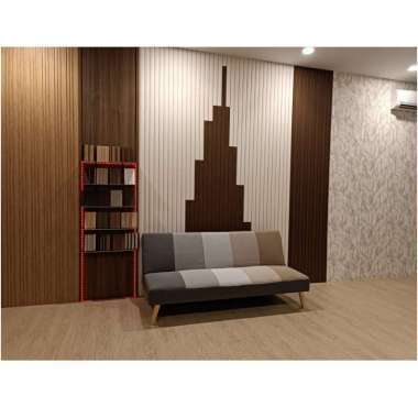 Wall panel Triangle Double Bar D10 - Sturdy Brown - Hiasan Dinding
