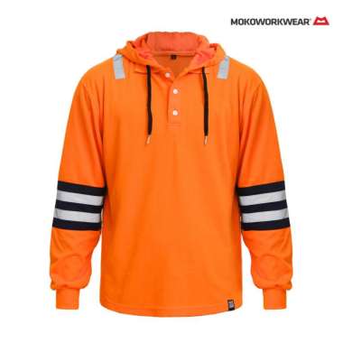 HOODIE SAFETY POLOS NAVY ORANGE SCOTLITE ORIGINAL MOKOWORKWEAR Jaket Jamper Sweater Hoodie Safety Hi