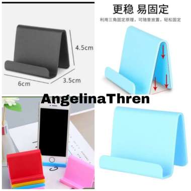HOLDER HP MEJA - STAND HP PLASTIK MURAH BAGUS - STAND HP & TABLET Biru