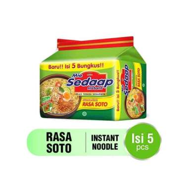 Promo Harga Sedaap Mie Kuah Soto per 5 pcs 75 gr - Blibli