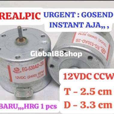 MOTOR DINAMO TAPE MABUCHI 12V DC 12VDC CCW 2400RPM EG-530-2B 2400 RPM EG 530-2B 530 2B TR TRANSISTOR