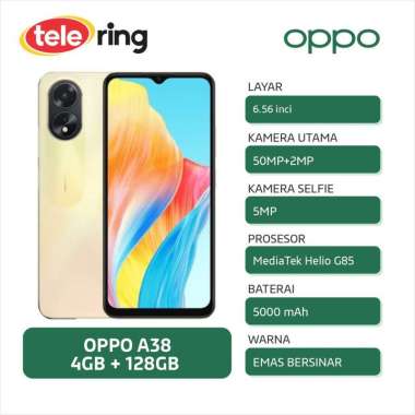 OPPO A38 4G 4/128 Emas Bersinar