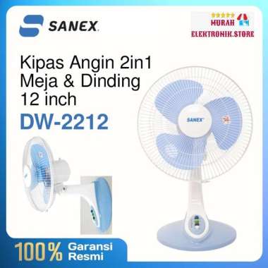 KIPAS ANGIN MEJA / DINDING 12 INCH DESK FAN 2 IN 1 SANEX DW-2212