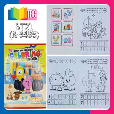 1 PCS BUKU MEWARNAI JUMBO/BUKU EDUKASI/BUKU BERGAMBAR KARAKTER BT21 R-3498