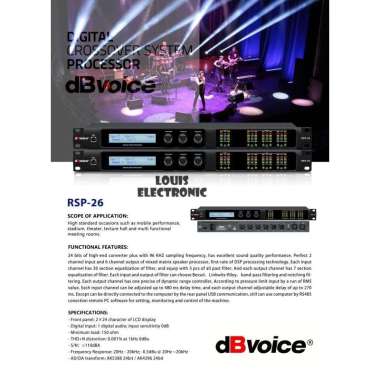 Professional Speaker Management DLMS 2IN 6OUT dBvoice RSP-26 ORIGINAL