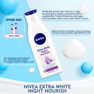 NIVEA Body Lotion Series 200Ml | Nivea Body Lotion Night Nourish Radiant Smooth Night Nourish