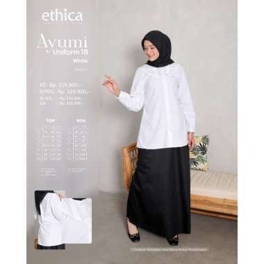DRESS ONLY ETHICA ORIGINAL AYUMI UNIFORM 18 WHITE GAMIS DEWASA GAMIS ETHICA GAMIS TERBARU KELUARGA M