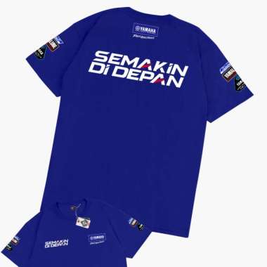 KRMK Kaos T Shirt Motor Yamaha Semakin Di Depan Logo Kaos Otomotif V2 BIRU L