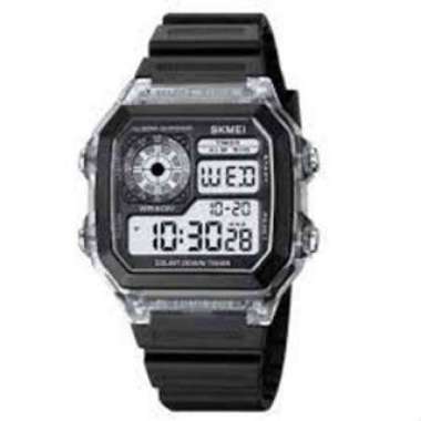 Jam Tangan Pria Digital SKMEI 1998 BK/WHITE water resistance 30m