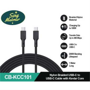 AUKEY Kabel Data Charger CB-KCC101 Braided Nylon Type C to C 1M