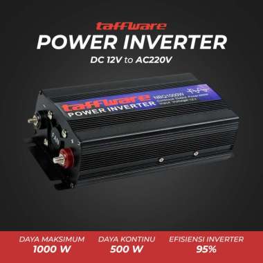 Taffware Car Power Inverter DC 12V to AC220V 1000W - NBQ1000W - Black Black