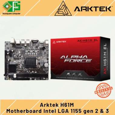 Motherboard H61 Intel LGA 1155 Gen 2 dan 3 Arktek AK-H61M EL