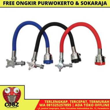 1/2 IN / ISCO Kran Angsa Fleksibel Sink BCP Tembok Stainless