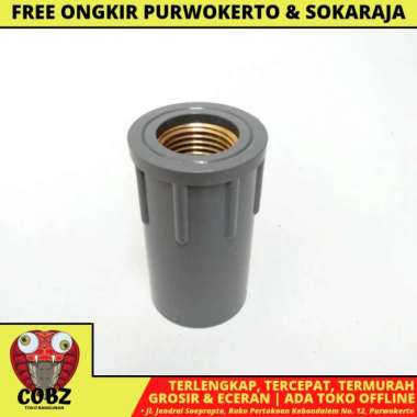 1/2 IN x 3/4 IN / RUCIKA MI Sok Drat Dalam Faucet Socket Pipa Kuningan
