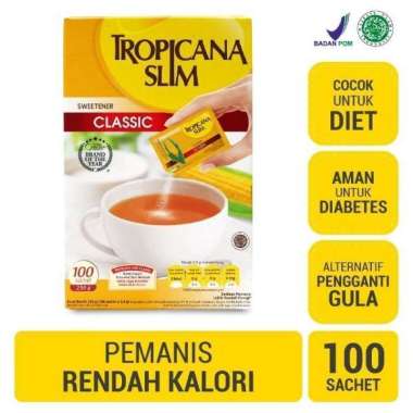 Promo Harga Tropicana Slim Sweetener Classic 100 pcs - Blibli