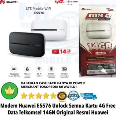 Diskon Modem Mifi Modem Wifi Huawei 4G Unlock E5576 Free Telkomsel Data 14Gb Sale
