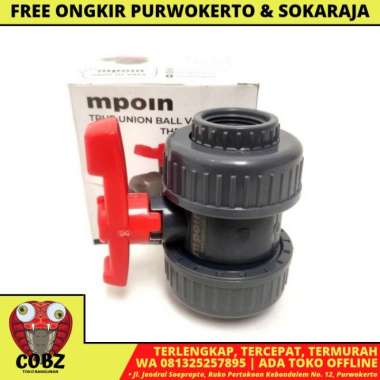 3/4 IN / MPOIN TRUE Stop Kran Watermur Drat Dalam Plastik PVC