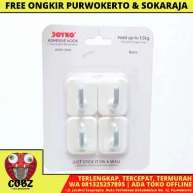 JOYKO ADHK-3050 Kapstok Cantel Gantungan Baju Dinding Mini PVC Set