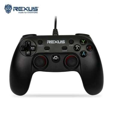 Gamepad Rexus Gladius GX1 Pro Stick Gaming Controler USB PC Stik Hitam