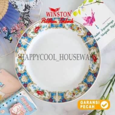 WINSTON 1pcs Dinner Plate Keramik KLASIK BLUE 10.5in Piring Ceper 27cm KLASIK BLUE