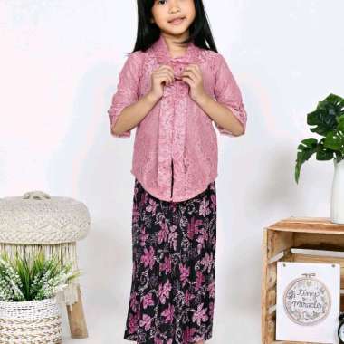 Setelan kebaya brukat modern ENCIM KID kebaya anak setelan kebaya anak kutu baru anak baju brukat an