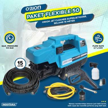 Paket Flexible 50-54 - Orion Superjet100SR - Selang 15 Meter Dark Orange