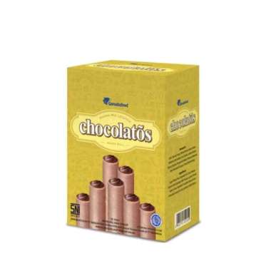 Promo Harga Chocolatos Wafer Roll Cokelat per 24 pcs 8 gr - Blibli