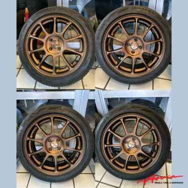 Paket Velg Rays ZE40 7,5-17 4x100 ET38 Colour BR & Ban Continental 205/50 R17 (Second)
